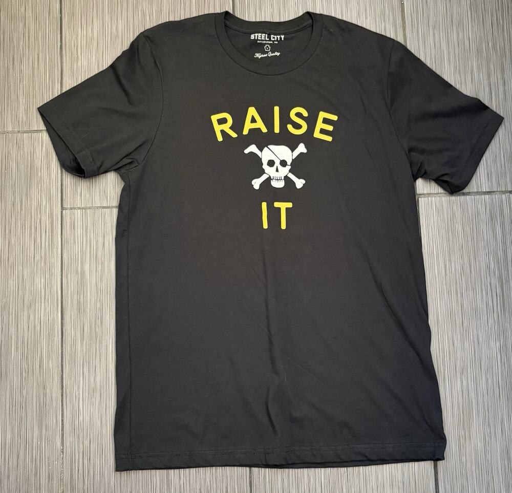 Pittsburgh Pirates Black Short Sleeve “Raise It” T-shirt Men’s Large
